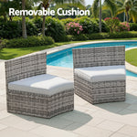 Outdoor Rattan Sofa Set 2 Piece Patio Chairs | HomeAndLiving