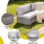 Outdoor Rattan Sofa Set 2 Piece Patio Chairs | HomeAndLiving