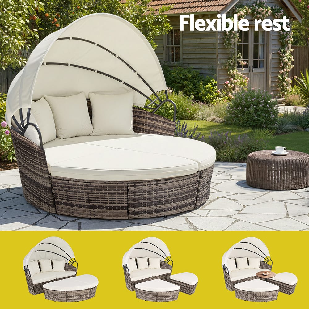 Outdoor Day Bed Lounge Setting 162x180x148cm