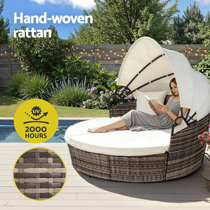 Outdoor Day Bed Lounge Setting 162x180x148cm