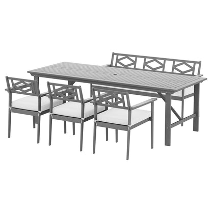 Durable 5-Piece Wooden Outdoor Dining Set