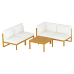 4-Seater Outdoor Sofa Set Wooden Lounge Setting 5Pcs
