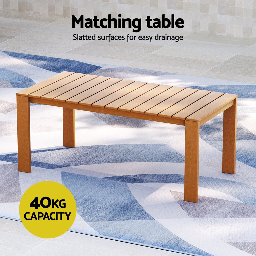 Versatile 5-Seater Wooden Outdoor Sofa Set