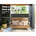Porch Swing Chair With Chain Outdoor Wooden Bench 2 Seat Teak