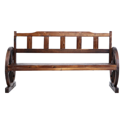 Outdoor Garden Bench Wooden 3 Seater Wagon Chair Lounge Patio