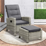 Elevate Your Outdoor Experience with Luxurious Wicker Sun Lounge Sofas-Black\Grey