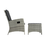 Elevate Your Outdoor Experience with Luxurious Wicker Sun Lounge Sofas-Black\Grey