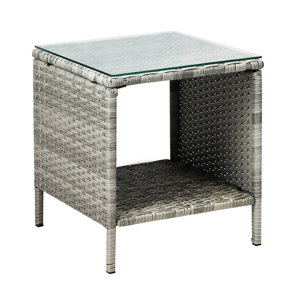  Rattan Side Table Outdoor Furniture Coffee Patio Desk Indoor Garden Decor