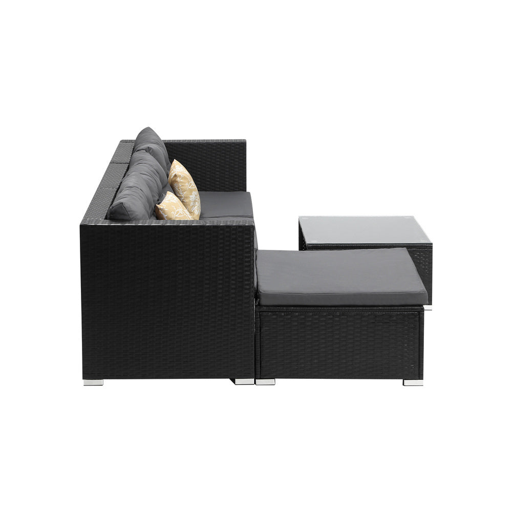 Outdoor Sofa Set 4 Seater Corner Modular Lounge Set
