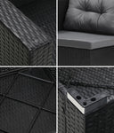 Outdoor Sofa Set 4 Seater Corner Modular Lounge Set
