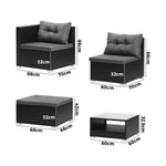 Outdoor Lounge Setting 7pc Wicker Sofa Set Rattan