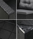 Outdoor Lounge Setting 7pc Wicker Sofa Set Rattan