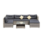 6 Seater Outdoor Lounge Set Wicker Sofa Rattan
