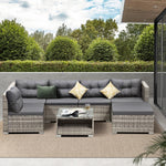 6 Seater Outdoor Lounge Set Wicker Sofa Rattan