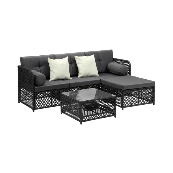  Outdoor Sofa Set 4/6 Seater Wicker Rattan Lounge Setting