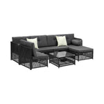 Outdoor Sofa Set 4/6 Seater Wicker Rattan Lounge Setting