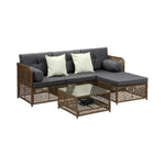 Outdoor Sofa Set 4/6 Seater Wicker Rattan Lounge Setting