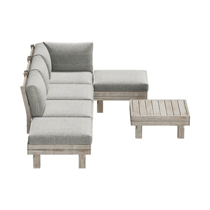 6 Piece Outdoor Furniture Sofa Set Wooden Lounge Setting