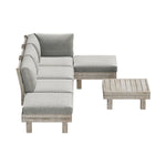 6 Piece Outdoor Furniture Sofa Set Wooden Lounge Setting