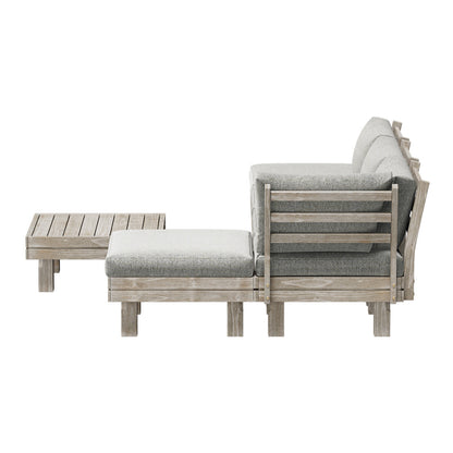 6 Piece Outdoor Furniture Sofa Set Wooden Lounge Setting