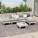 6 Piece Outdoor Furniture Sofa Set Wooden Lounge Setting