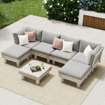 9PCS 7PCS Outdoor Sofa Set Wooden Lounge Setting Table Chair