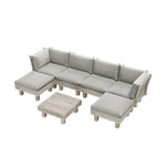 9PCS 7PCS Outdoor Sofa Set Wooden Lounge Setting Table Chair