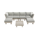 9PCS 7PCS Outdoor Sofa Set Wooden Lounge Setting Table Chair