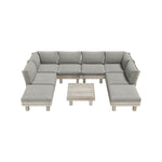 9PCS 7PCS Outdoor Sofa Set Wooden Lounge Setting Table Chair