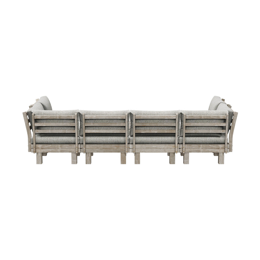 9PCS 7PCS Outdoor Sofa Set Wooden Lounge Setting Table Chair