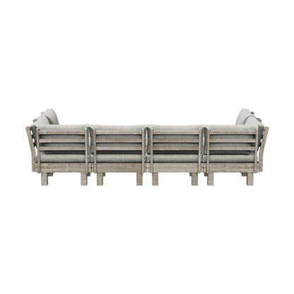 9PCS 7PCS Outdoor Sofa Set Wooden Lounge Setting Table Chair