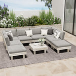 9PCS 7PCS Outdoor Sofa Set Wooden Lounge Setting Table Chair