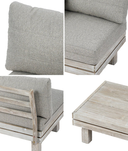 9PCS 7PCS Outdoor Sofa Set Wooden Lounge Setting Table Chair