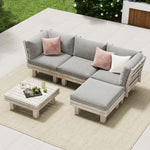 4 Seater Outdoor Sofa Set Lounge Setting Table Chair