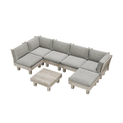 7PCS Outdoor Furniture Sofa Set Lounge Setting Garden