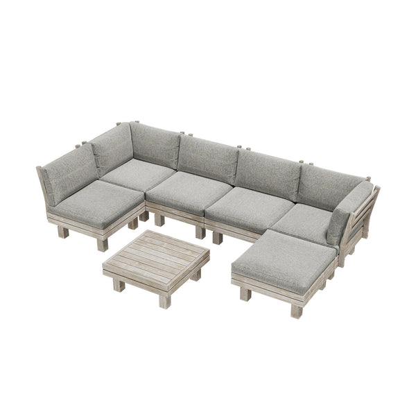  7PCS Outdoor Furniture Sofa Set Lounge Setting Garden