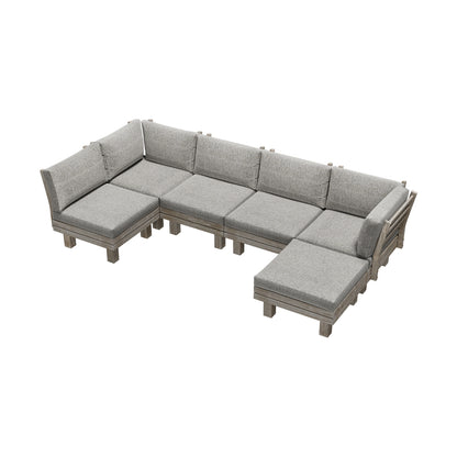 Beige sofa 65x65x28cm, side view