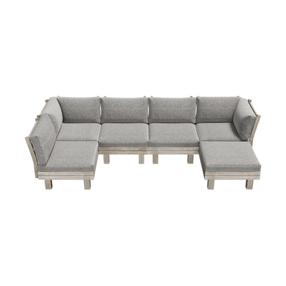 Beige sofa 65x65x28cm, rear view