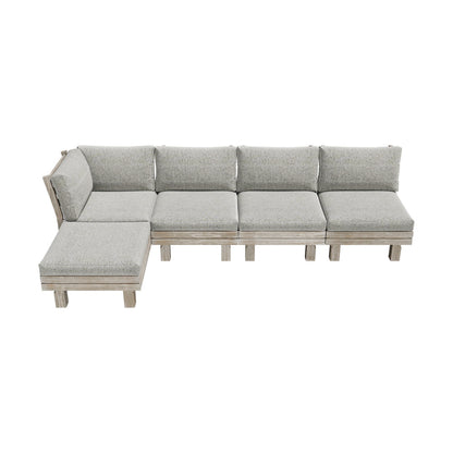 5PCS Outdoor Furniture Sofa Set Wooden Lounge Setting