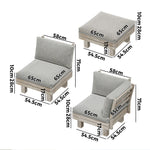 5PCS Outdoor Furniture Sofa Set Wooden Lounge Setting