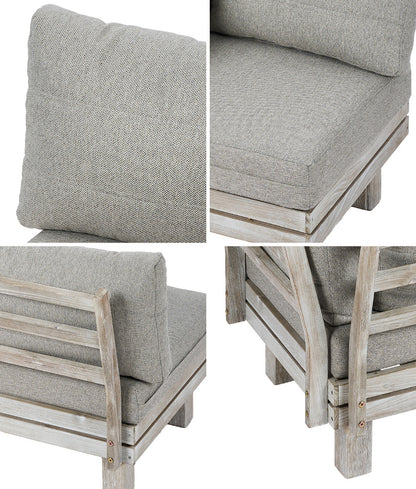 5PCS Outdoor Furniture Sofa Set Wooden Lounge Setting
