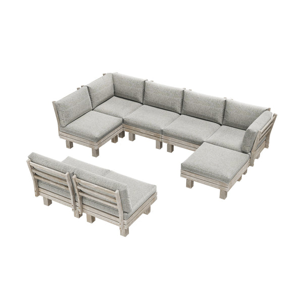  Outdoor Sofa Set 8 Piece Wooden Lounge Setting Garden