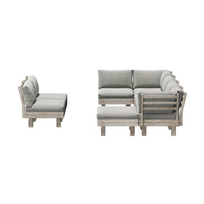 Outdoor Sofa Set 8 Piece Wooden Lounge Setting Garden