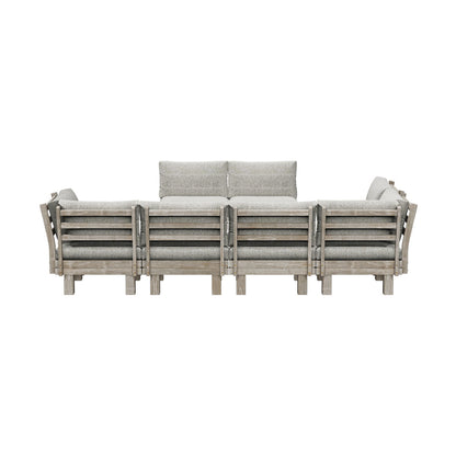 Outdoor Sofa Set 8 Piece Wooden Lounge Setting Garden