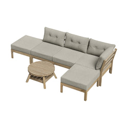 Outdoor Lounge Sofa Set 7 Piece Garden Furniture Grey