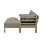 7-Piece Outdoor Lounge Sofa Set Garden Patio Rattan Furniture Grey