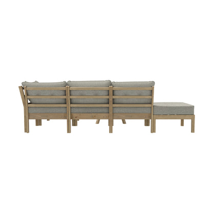 Outdoor Lounge Sofa Set 7 Piece Garden Furniture Grey