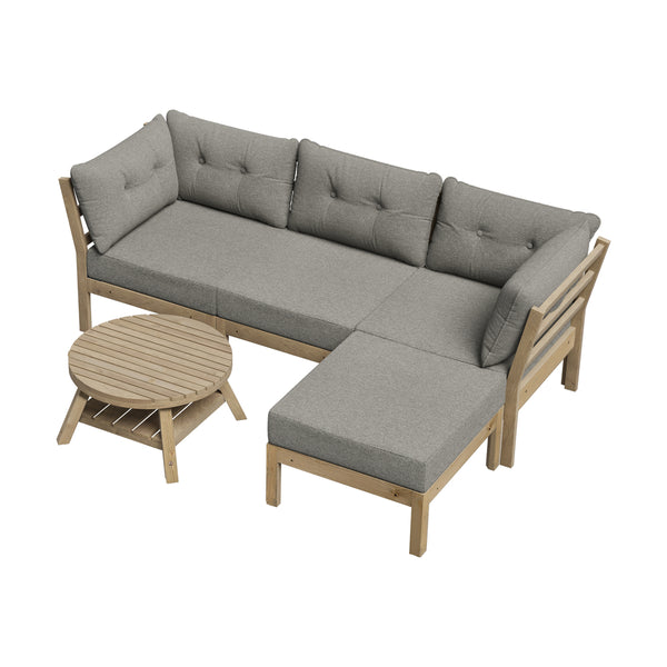  5-Piece Outdoor Sofa Set Garden Lounge Patio Furniture Weather-Resistant