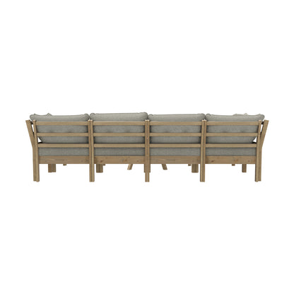 7 Piece Outdoor Sofa Set 6-Seater Lounge Setting Grey