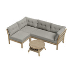 Outdoor Sofa Set 4 Seater Lounge 1 Coffee Table Beige